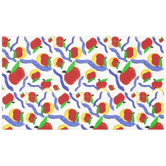 Glitzer Rosh Hashanah schießt Äpfel und Honig Tischdecke (Vorderseite (Horizontal))