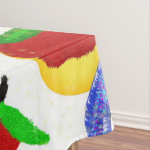 Glitzer Rosh Hashanah Schofar Äpfel und Honig Tischdecke