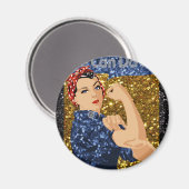 Glitzer rostig den Nieter Magnet (Vorderseite/Rückseite)