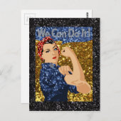 Glitzer rostig den Nieter Postkarte (Vorne/Hinten)