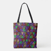 Glitzer. Rot, grün, lila. Tasche (Rückseite)