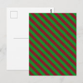 Glitzer Rot und Grün Postkarte (Vorne/Hinten)
