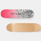 Glitzer Rot und Imitat Skateboard (Horizontal)
