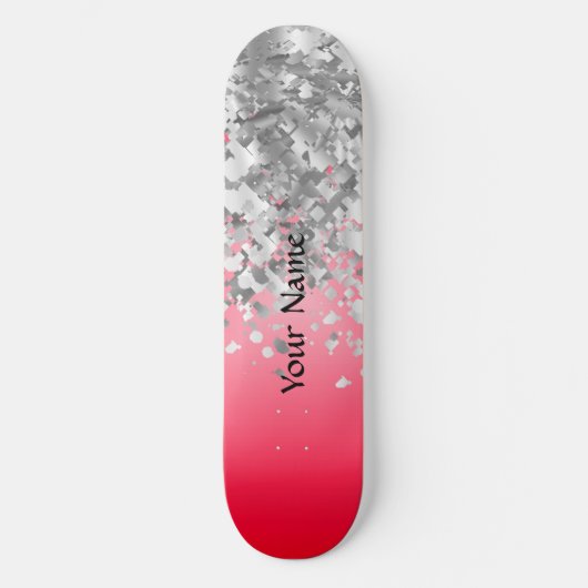 Glitzer Rot und Imitat Skateboard (Vorderseite)