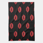 Glitzer Rote Lippen - Falconeria Locarno Geschirrtuch (Vertikal)