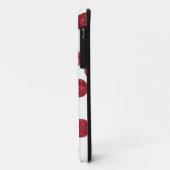 Glitzer roter iPhone Kasten (Polka-Punkte) Case-Mate iPhone Hülle (Hinten/Links)