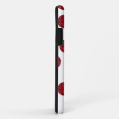 Glitzer roter iPhone Kasten (Polka-Punkte) Case-Mate iPhone Hülle (Hinten/Rechts)