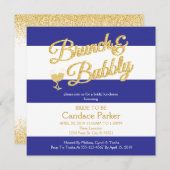 Glitzer, Royal Blue Bridal Dusche Einladungen (Vorne/Hinten)