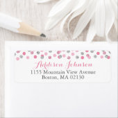 Glitzer-Rücksendeadressen-Aufkleber in Rosa und Si (Insitu)