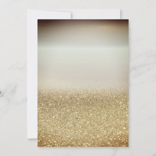 Glitzer Ruhestand für Weinglas Einladung (Rückseite)