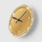 Glitzer Runde Wanduhr (Winkel)