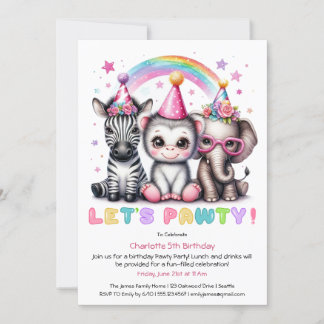 Glitzer Safari Geburtstagsparty Niedlich Zebra, El Einladung