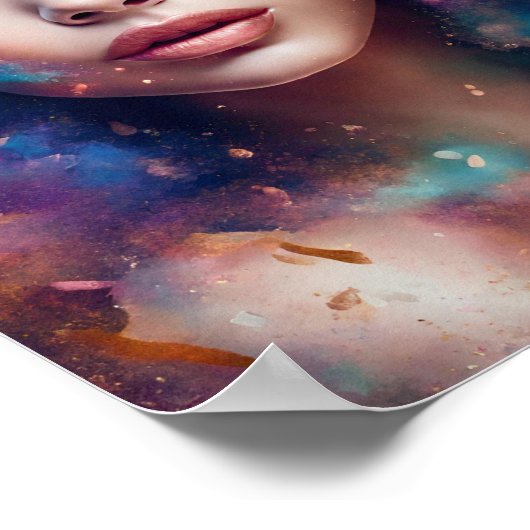 Glitzer Sally Abstrakt Art Poster (Ecke)