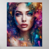 Glitzer Sally Abstrakt Art Poster (Vorne)