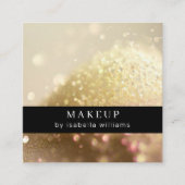 Glitzer Salon Business Card Quadratische Visitenkarte (Vorderseite)