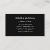 Glitzer Salon Business Card Visitenkarte (Rückseite)