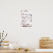 Glitzer-Salon-Preisliste Plakat (Küche)