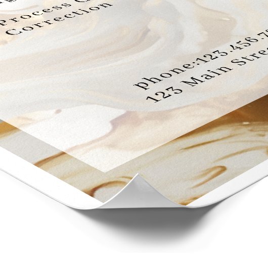 Glitzer-Salon-Preisliste Plakat (Ecke)