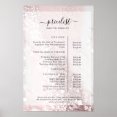 Glitzer Salon Price List Poster (Vorne)