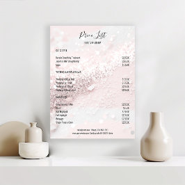 Glitzer Salon Price Lists Poster