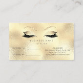 Glitzer Salon Referrer Karte Golden Sepia Lashes (Rückseite)