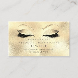 Glitzer Salon Referrer Karte Golden Sepia Lashes