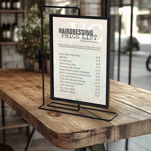 Glitzer Sand Fairdressing Service Preisliste Flyer