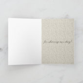 Glitzer Sandy Beach Wedding Vielen Dank Dankeskarte (Innenseite)