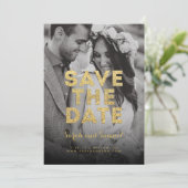 Glitzer Save the Date Karte (Stehend Vorderseite)