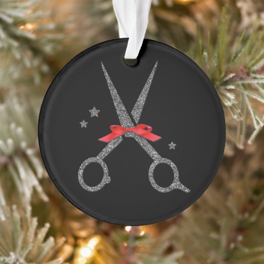 Glitzer-Schere - Friseur Stylist Weihnachten  Ornament (Baum)
