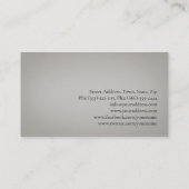 Glitzer Scheren Haarschnitt Stylist Einfach grau K Visitenkarte (Rückseite)
