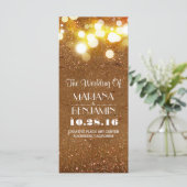 Glitzer schimmert goldfarbenes Lichterprogramm Programm (Stehend Vorderseite)