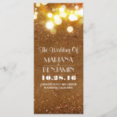 Glitzer schimmert goldfarbenes Lichterprogramm Programm (Vorderseite)