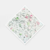 Glitzer-Schlamm-Papier-Servietten Weiß Serviette (Ecke)