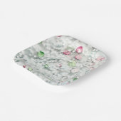 Glitzer-Schlamm-Papierteller Weiß Pappteller (Gewinkelt)