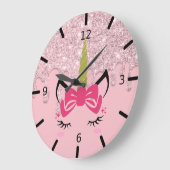 Glitzer-Schlupf Große Wanduhr (Winkel)