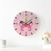 Glitzer-Schlupf Große Wanduhr (Zuhause)