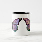 Glitzer-Schmetterling Zweifarbige Tasse (Mittel)