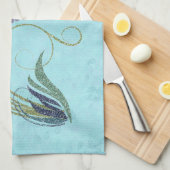 Glitzer-Schmetterlinge Küchentuch (Viertel Falte)