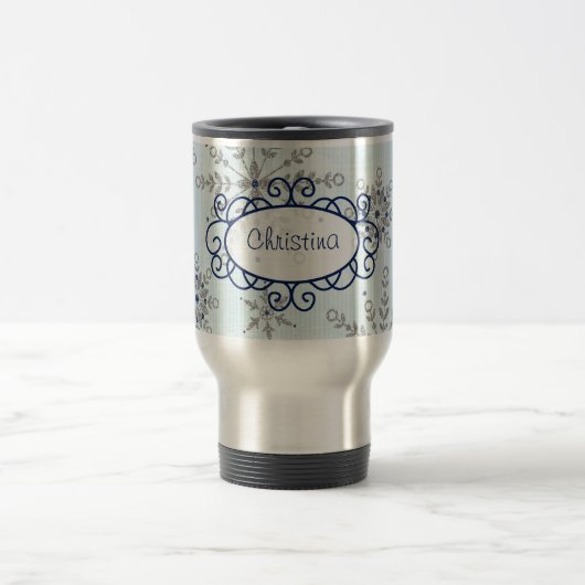 Glitzer Schnee 15 oz. Reisebusch Reisebecher (Mittel)