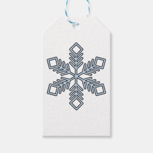 Glitzer-Schneeflocke - Babyblaue Äste Geschenkanhänger