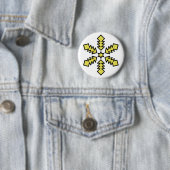 Glitzer-Schneeflocke - Gelber Stern Button (Beispiel)
