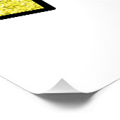 Glitzer-Schneeflocke - Gelber Stern Poster (Ecke)