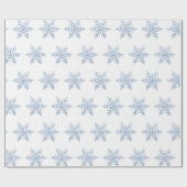 Glitzer-Schneeflocken-Muster Geschenkpapier (Flach)