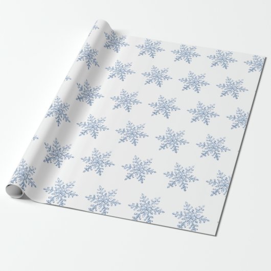 Glitzer-Schneeflocken-Muster Geschenkpapier (Ungerollt)