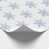 Glitzer-Schneeflocken-Muster Geschenkpapier (Ecke)