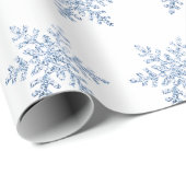 Glitzer-Schneeflocken-Muster Geschenkpapier (Rolleneckpunkt)