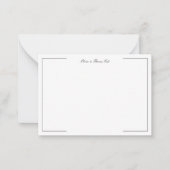 Glitzer Schneeflocken Schwarz-weiß Elegant Klassis Mitteilungskarte (Vorderseite)