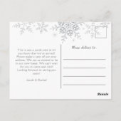 Glitzer-Schneeflocken Wir haben uns bewegende Ankü Postkarte (Rückseite)