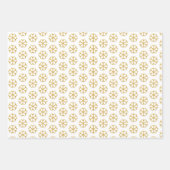 Glitzer Schneeflockenmuster Weihnachten Geschenkpapier Set (Vorderseite)